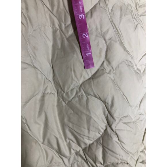 Sandro Gloriana Jacket Oversized Heart Quilted Down Puffer Putty Beige 36 - Picture 5 of 9